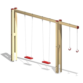 Doppel-Schaukel mit Ring, Kinderland Neeser