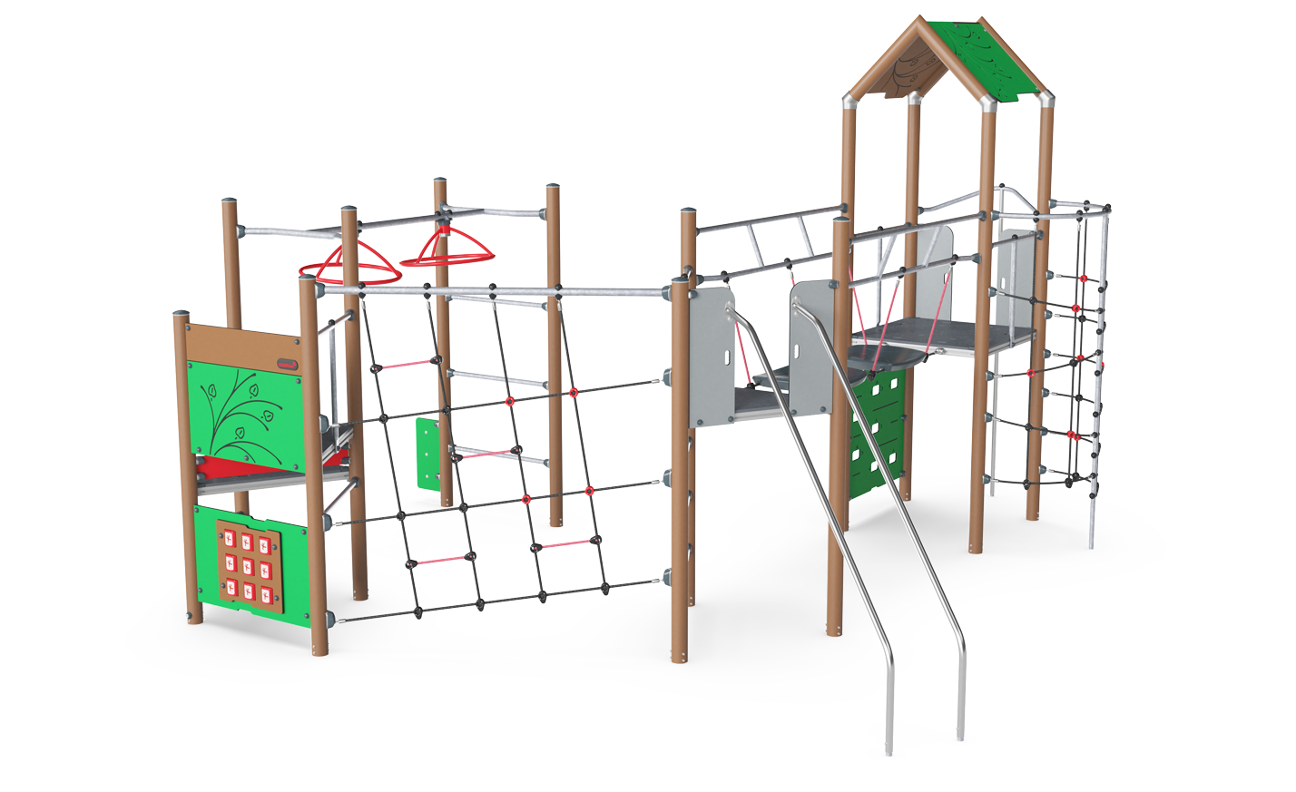 3-Turm-Spielanlage mit Turbo-Hangelstrecke PCM310221 Ansicht 2