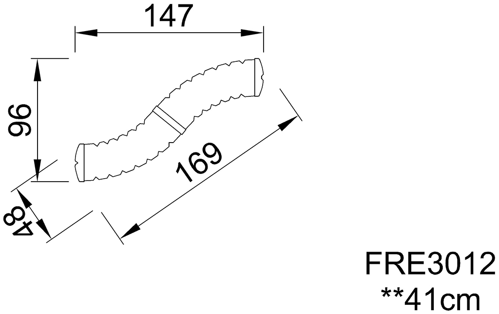 Sitzbank S-Design, Höhe: 40 cm FRE3012 Ansicht 5