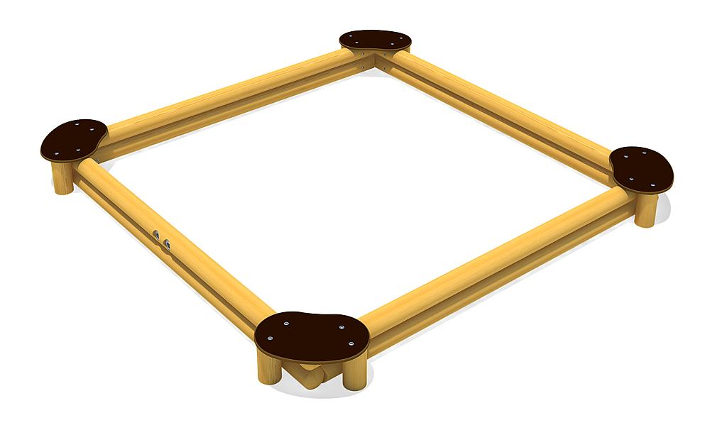 Sandkasten Sandy Quadrat 260 Ansicht 2