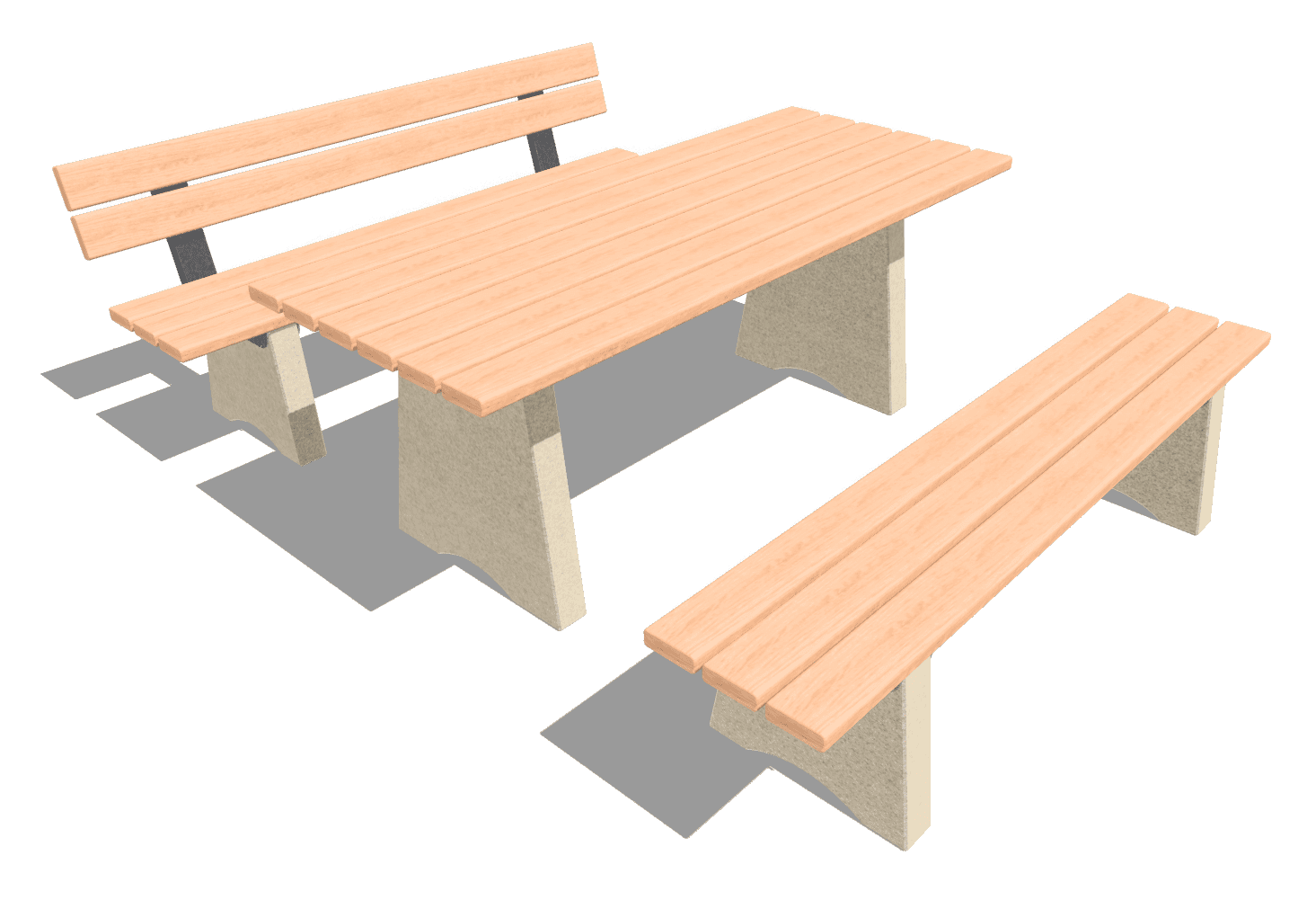 Sitzgruppe Relax, Betonsockel jurabeige Ansicht 4
