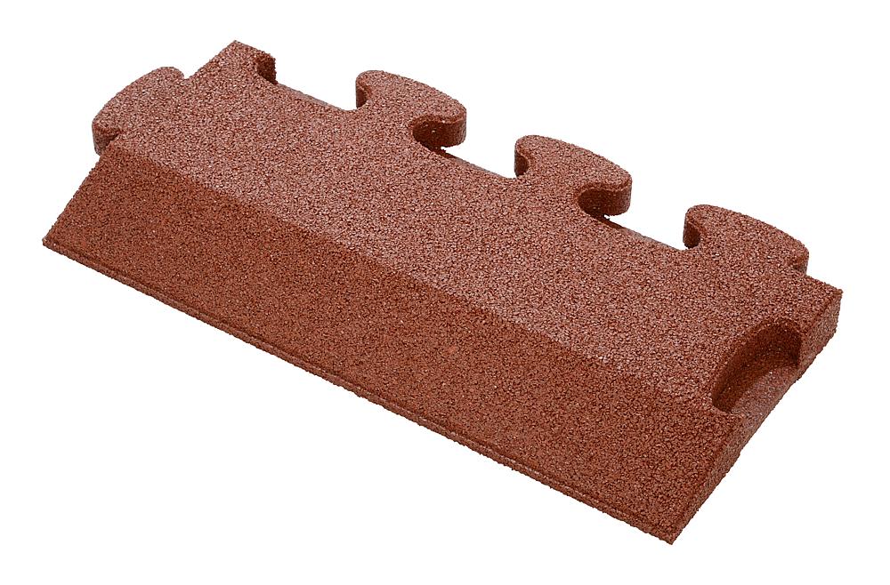 Puzzle Mat 3D Randplatte angeschrägt mit Zwischenelement 45 mm rotbraun Ansicht 4