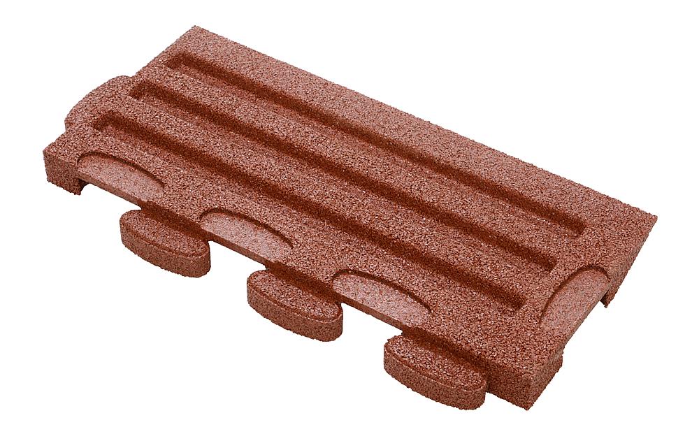 Puzzle Mat 3D Randplatte angeschrägt mit Zwischenelement 45 mm rotbraun Ansicht 5