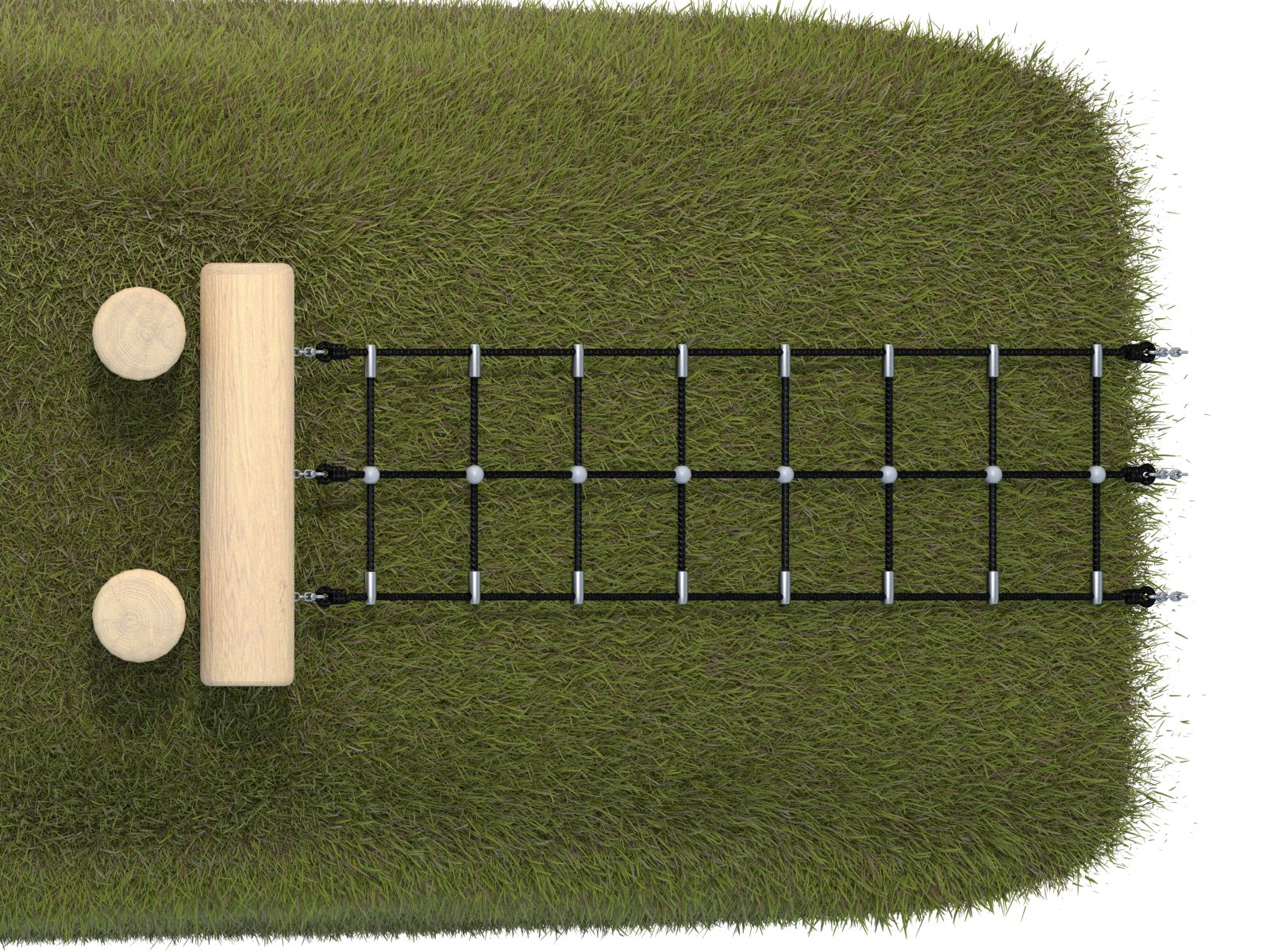 Kletternetzaufstieg für Hügel Ansicht 3