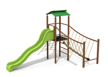 Kletterlandschaft 1 an Hügel steel Ansicht 6