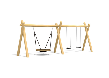 4er Holzschaukel - nature Ansicht 4