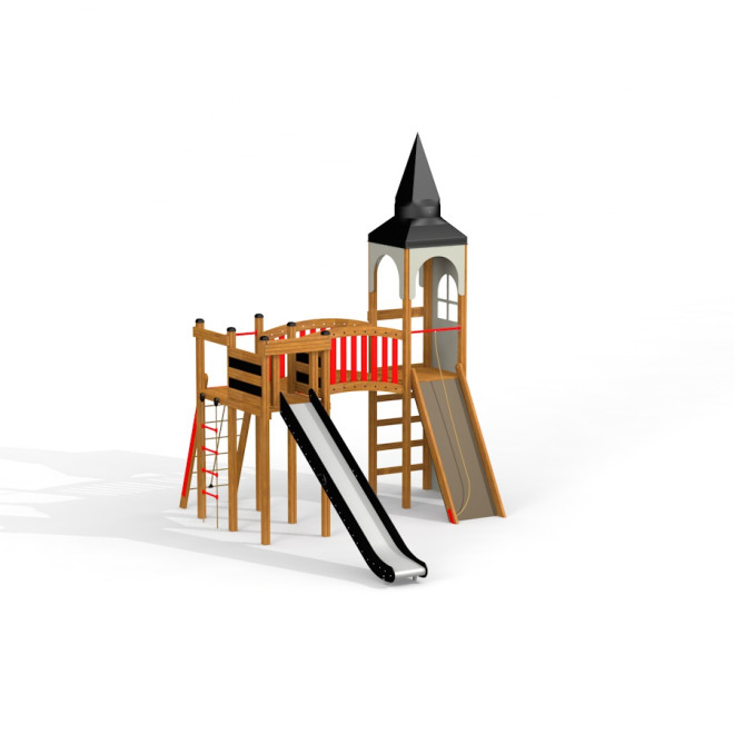 Alcazar Spielturm mit Rutsche Ansicht 2