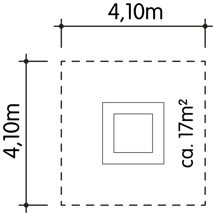 Trampolin 175x175 zum Einbau Ansicht 5