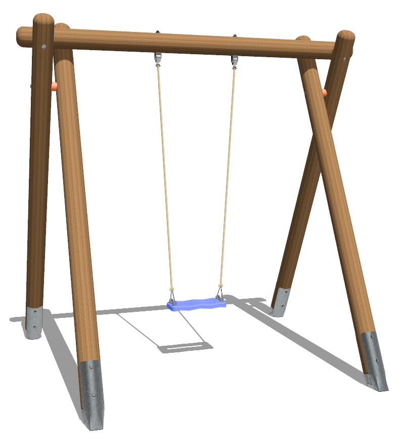Einfachschaukel aus Rundholz Ansicht 3