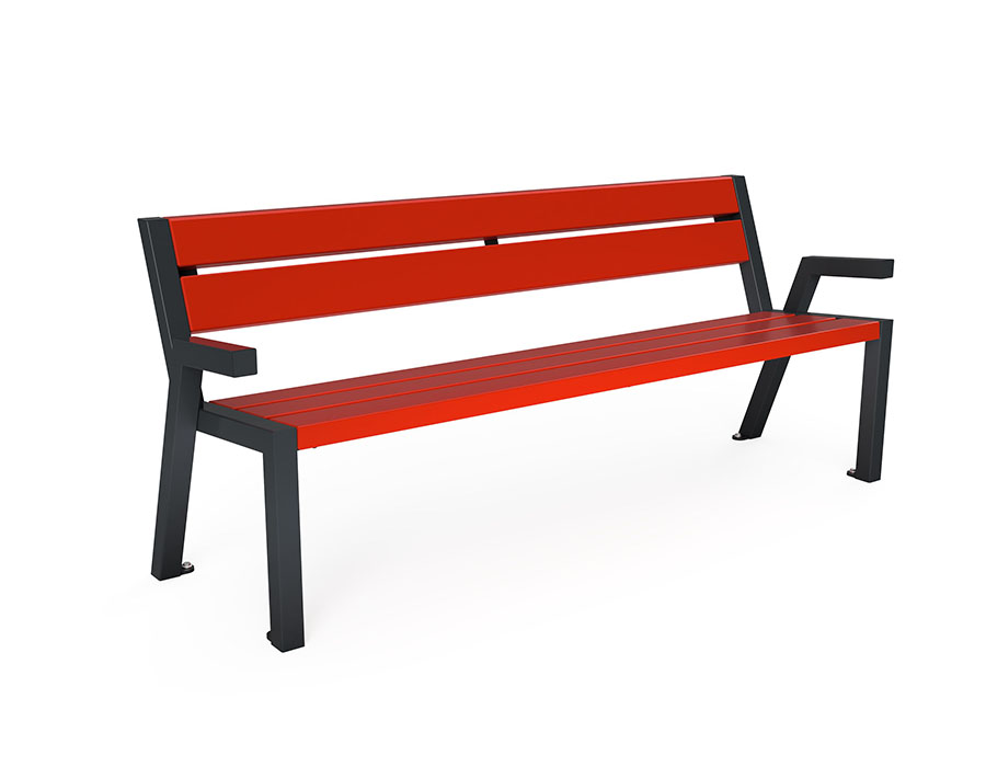 Parkbank Kiefer lackiert Ansicht 2