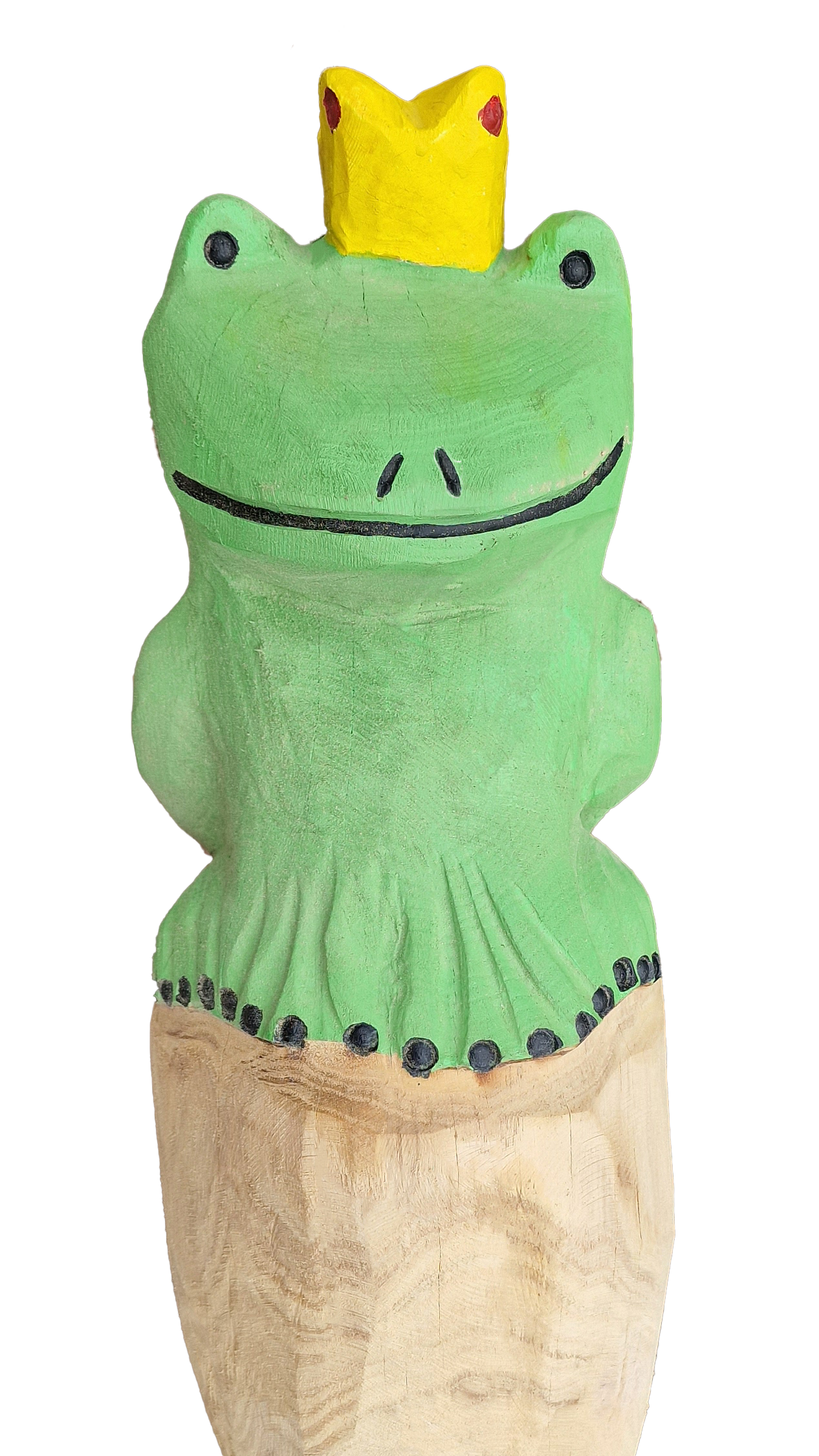 Pfostenkopf/Schnitzfigur Froschkönig - Ansicht 2
