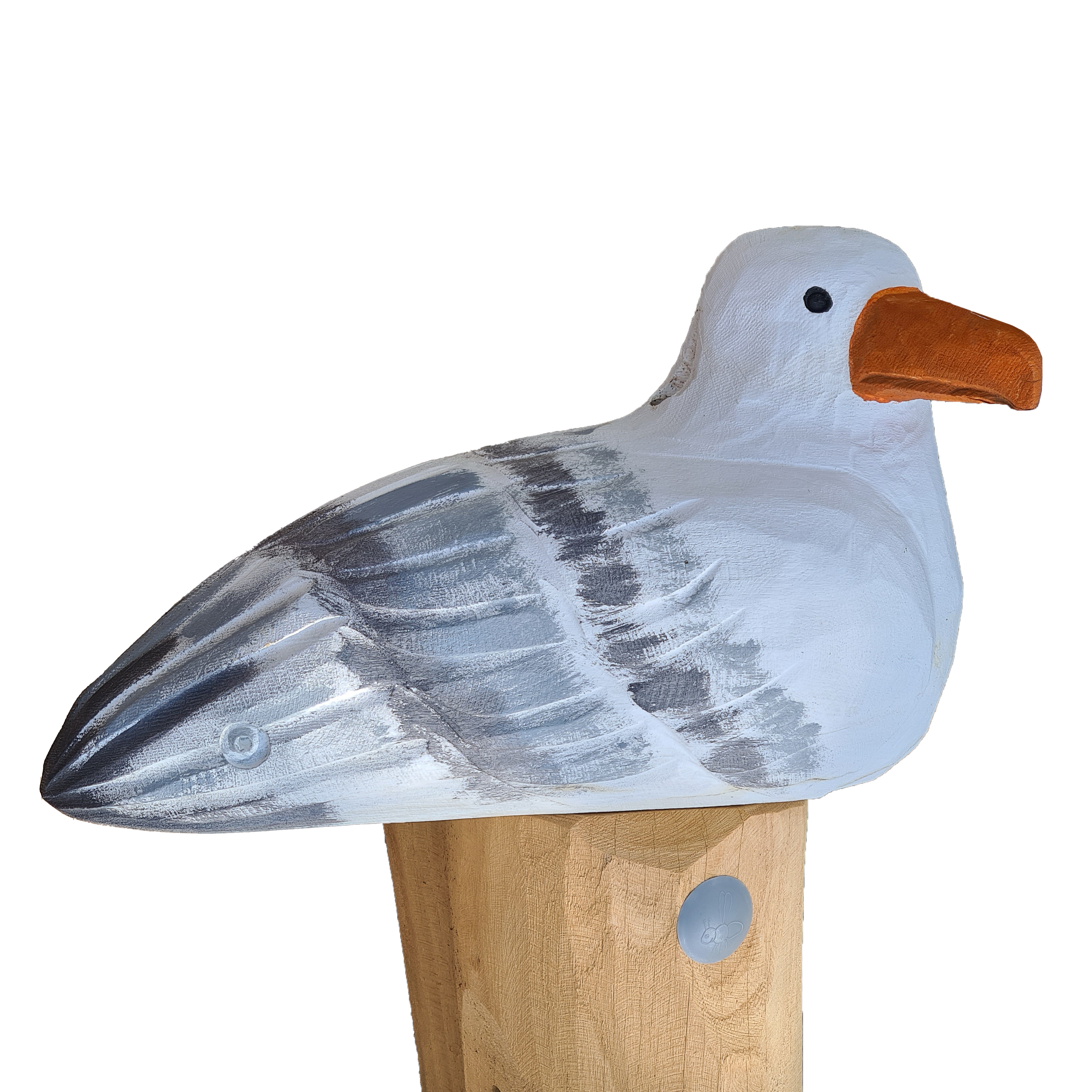 Pfostenkopf/Schnitzfigur Möwe - Ansicht 2
