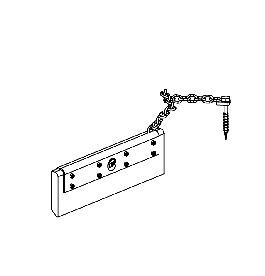 Staukeil aus V2A Ansicht 2