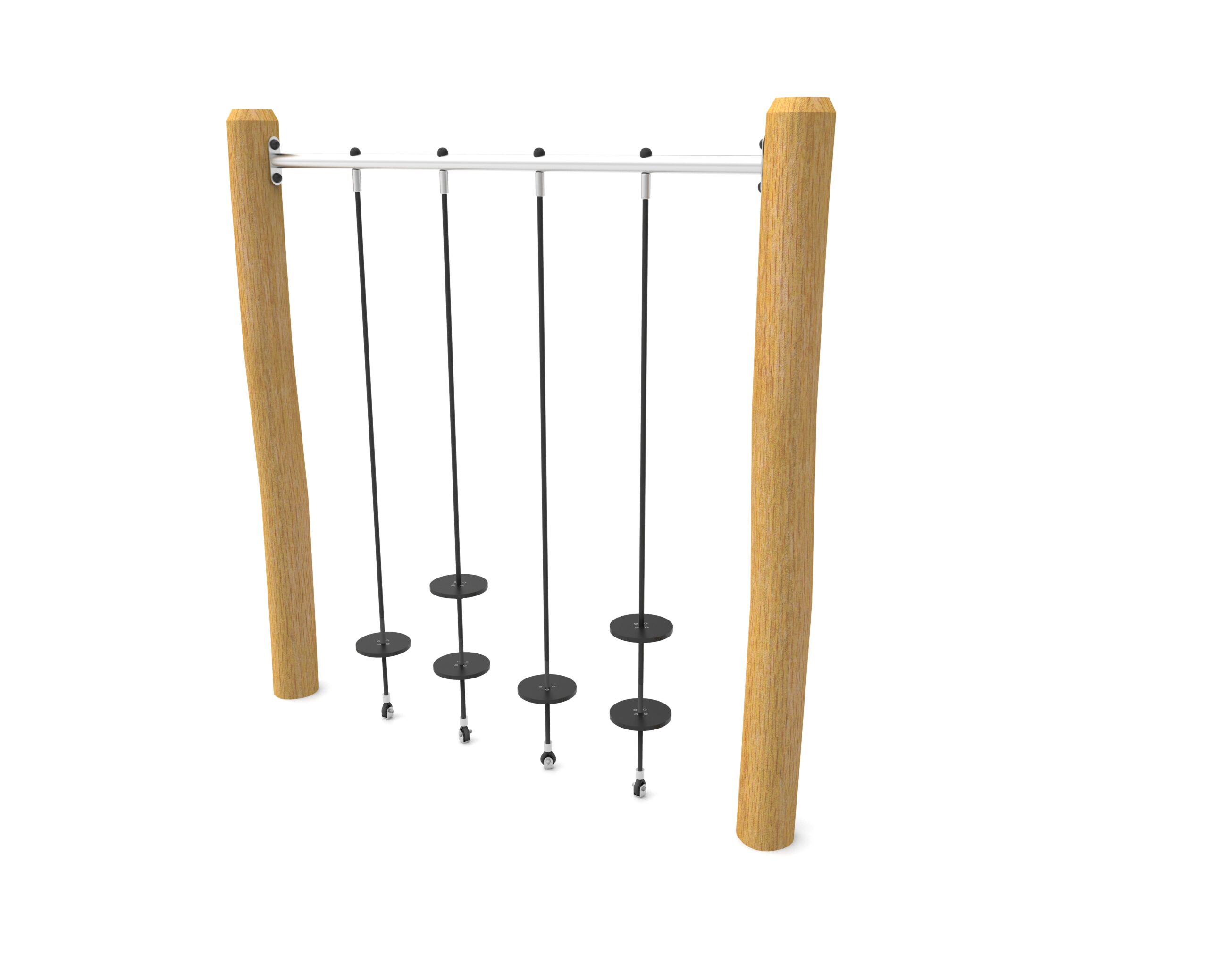 Seilwand mit Scheiben Robinie Ansicht 2