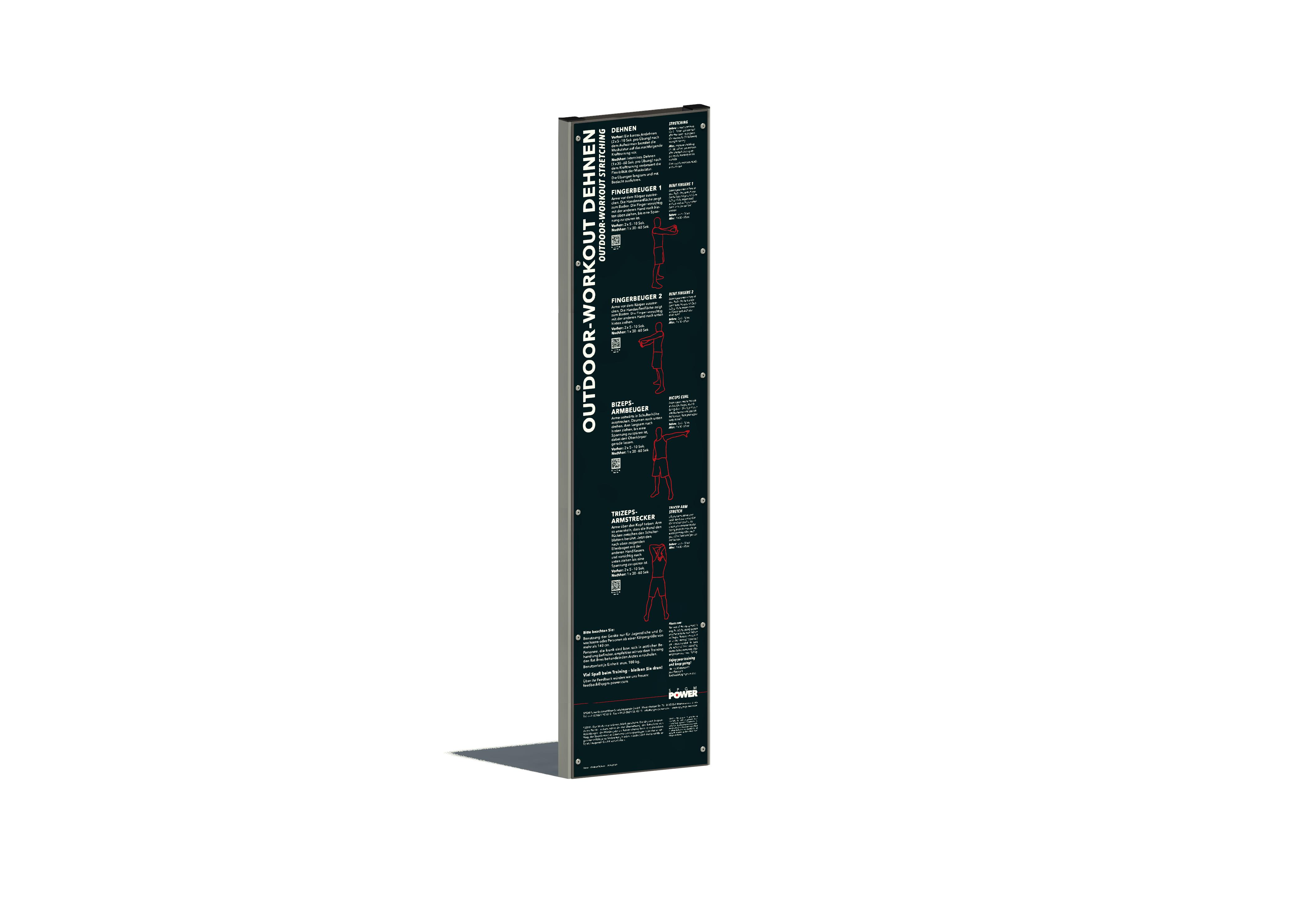 SPGM POWER® Workout Stele Dehnen Ansicht 2