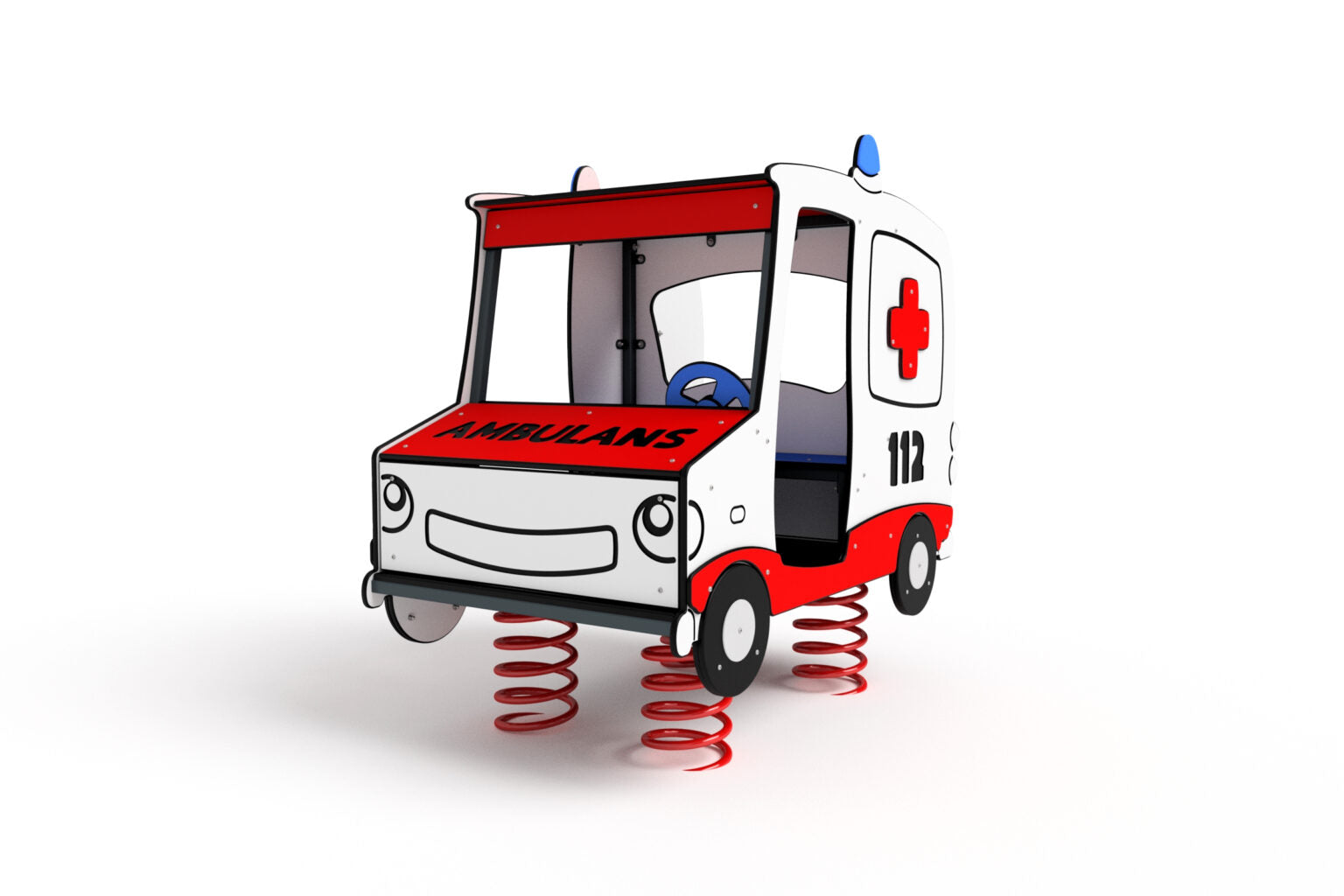 3709S Krankenwagen auf Federwippen Ansicht 2