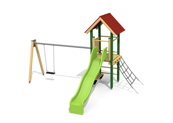 Kletterturm 2 mit 1er Schaukel Ansicht 5