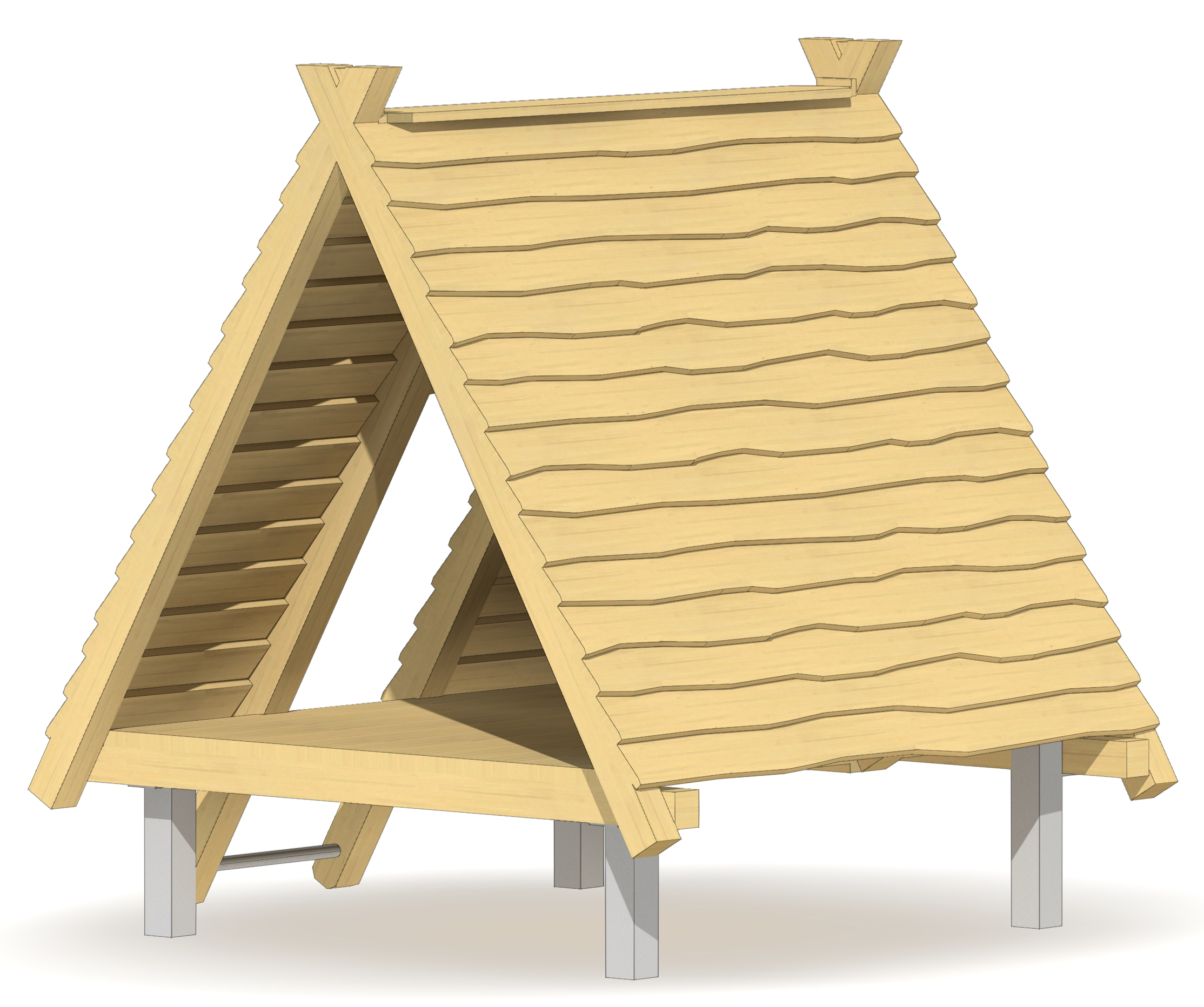 Holz-Zelt Ansicht 5