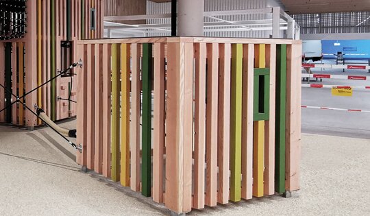 bimbox Spielwürfel MINH mit Kriechröhre - lasiert Ansicht 2