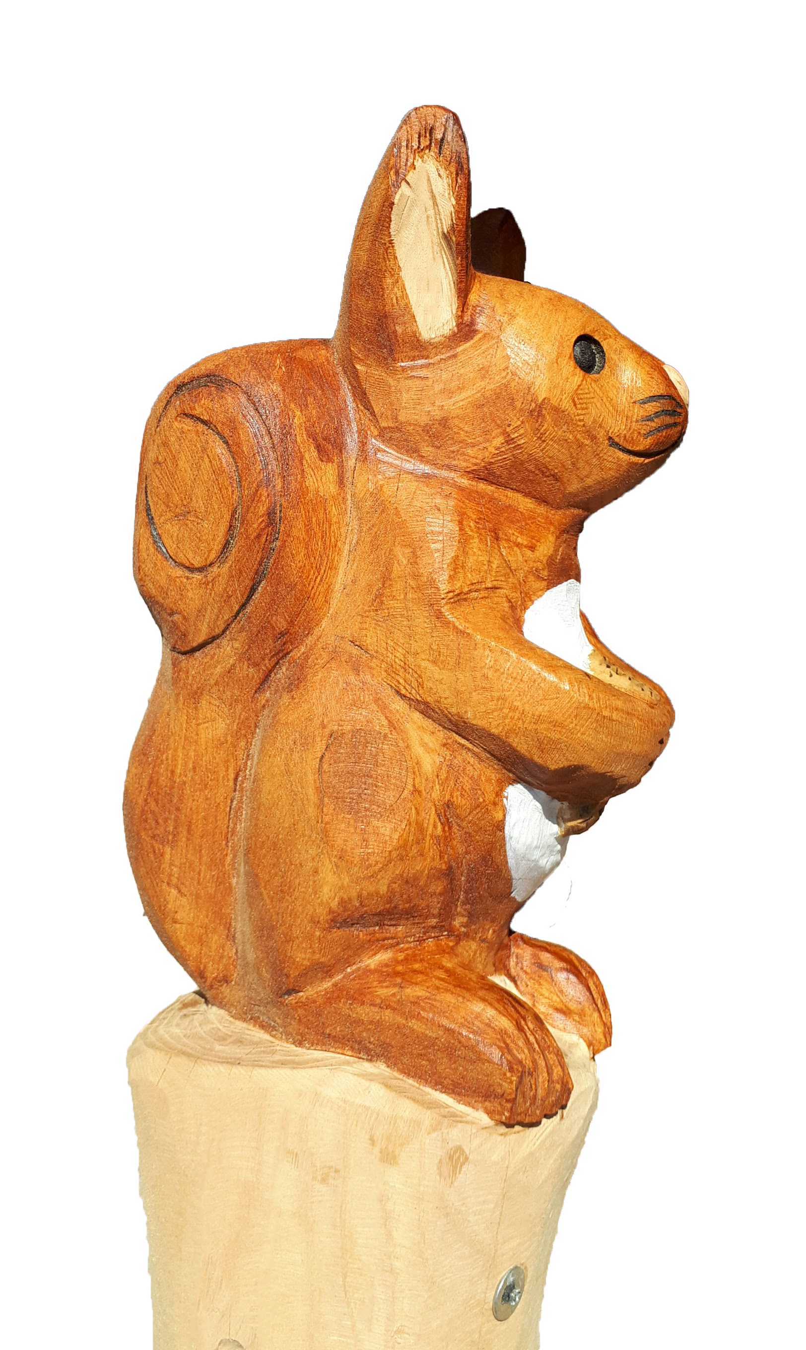 Pfostenkopf/Schnitzfigur Eichhörnchen 3 - Ansicht 2