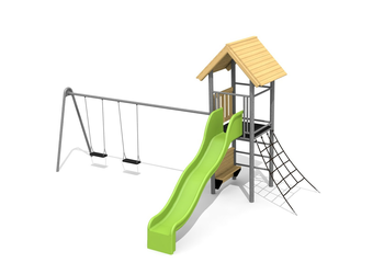 Kletterturm 2 mit 2er Schaukel, Bimbo Spielplatzgeräte (Hinnen AG)