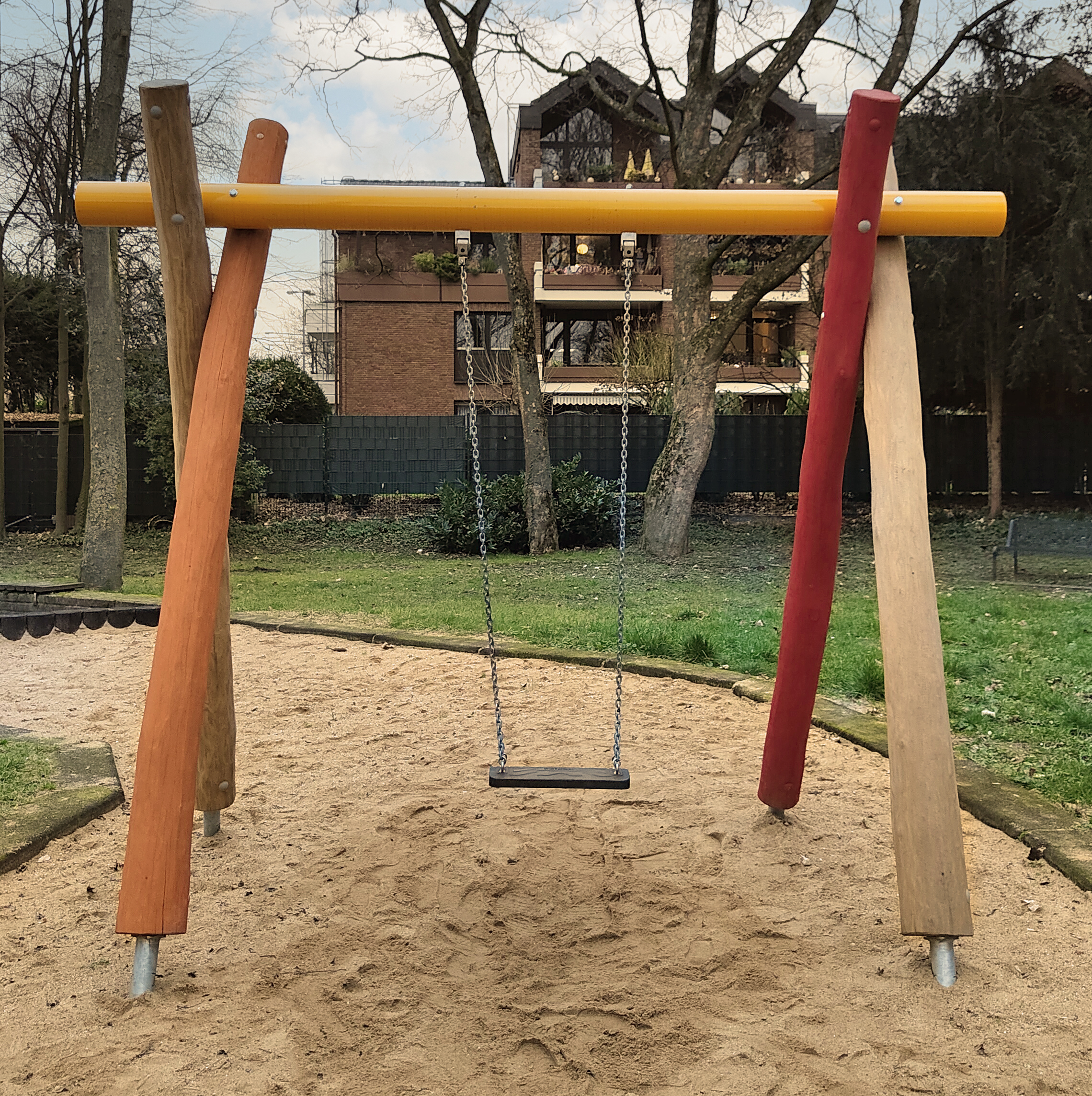 Schaukel 1-fach LH210cm, Querrohr Stahl verzinkt und plv Ansicht 2