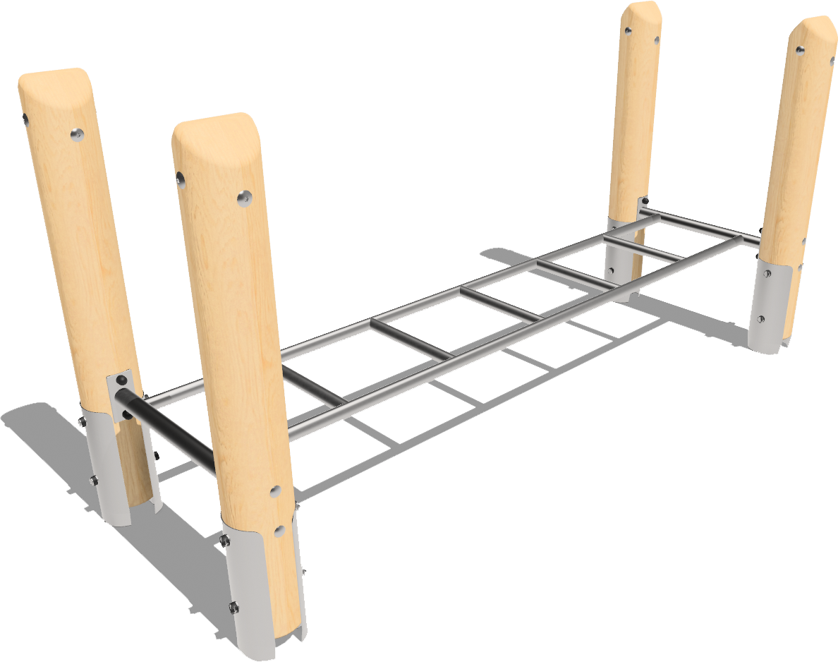 Balancierelement Leiter mit Edelstahlpfosten Ansicht 4