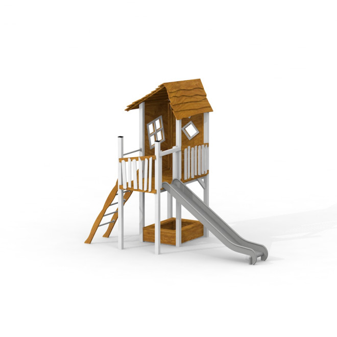 Lisas Spielturm mit Rutsche Ansicht 2