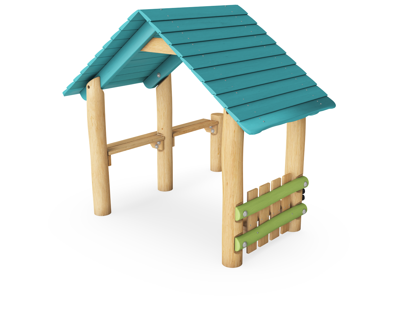 Spielhütte mit Seite & Tresen NRO411 Ansicht 3