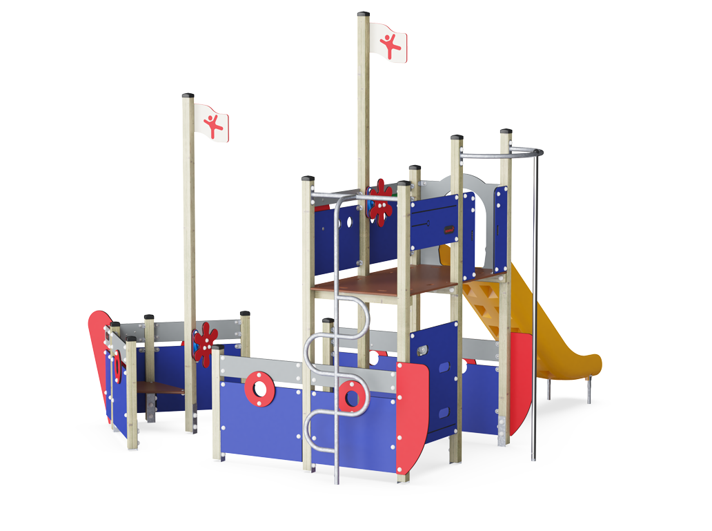 Spielschiff Zweimaster KPL520 Ansicht 3