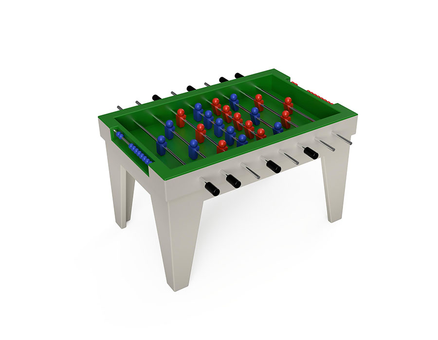 Tischfussballkasten Ansicht 2