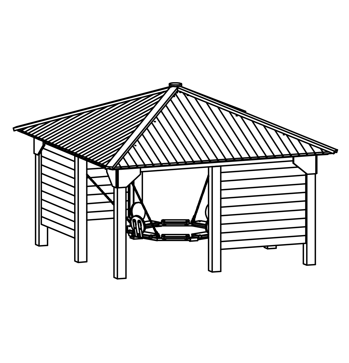 Treffpunkthaus mit Sitzkreis Ansicht 2