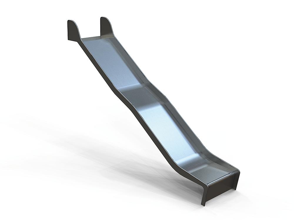 Hügelrutsche mit Wellen breit PH 250 cm, V2A