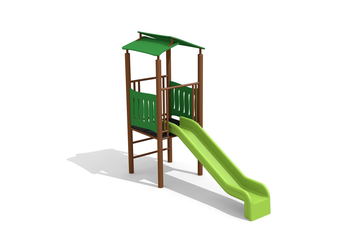 Spielhaus mit Rutsche steel, Bimbo Spielplatzgeräte (Hinnen AG)