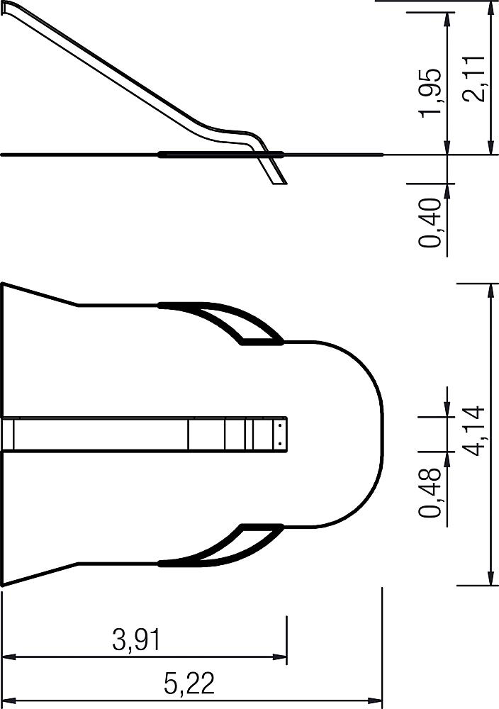 Anbaurutsche PH 195 cm, V2A Ansicht 3