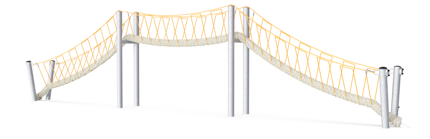 Seilnetzbrücke mit PP-Kokostau, 12 m COR63120 Ansicht 2
