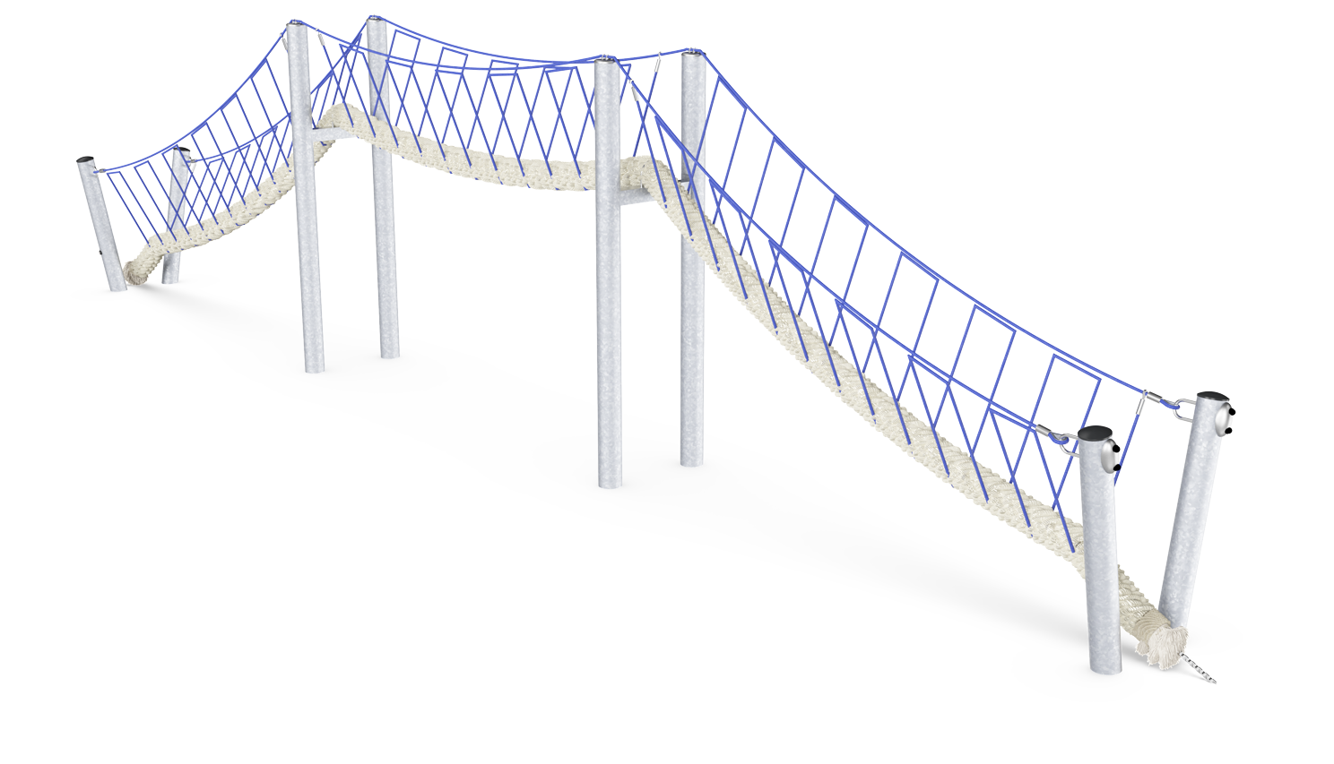 Seilnetzbrücke mit PP-Kokostau, 12 m COR63120 Ansicht 3