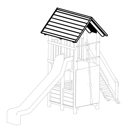 Satteldach zu Kombiturm aus Ficht imprägniert Ansicht 2
