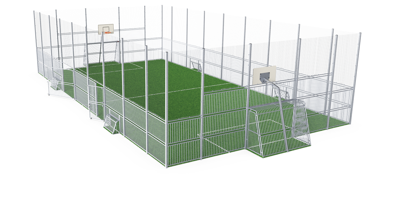 MUGA, 12 x 24 m, Seitenhöhe 5 m, Stahl FRE600701 Ansicht 2