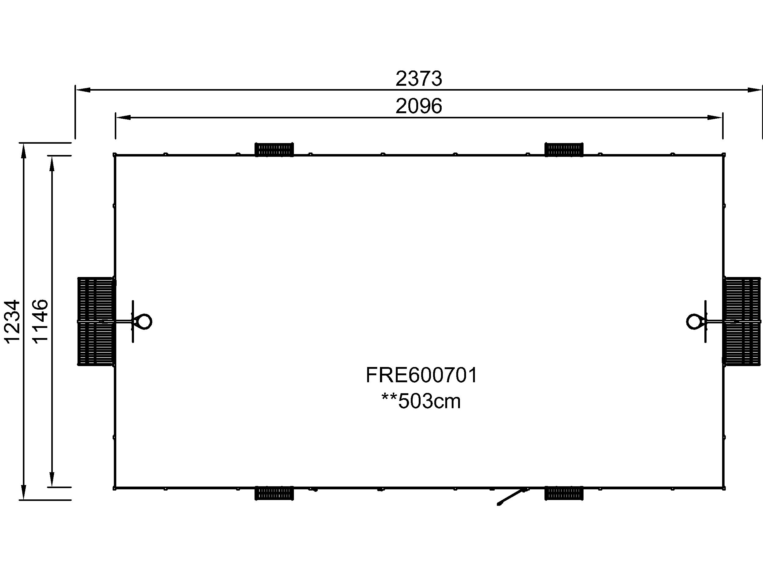 MUGA, 12 x 24 m, Seitenhöhe 5 m, Stahl FRE600701 Ansicht 6