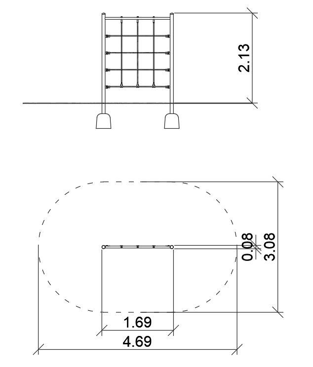 Seilwand Fachwerk Ansicht 4