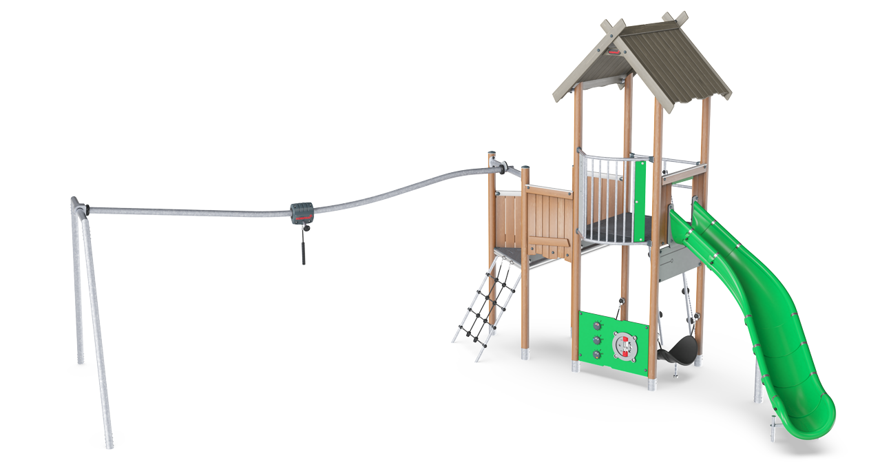 Spielturm mit Schienenbahn PCW114121 Ansicht 2
