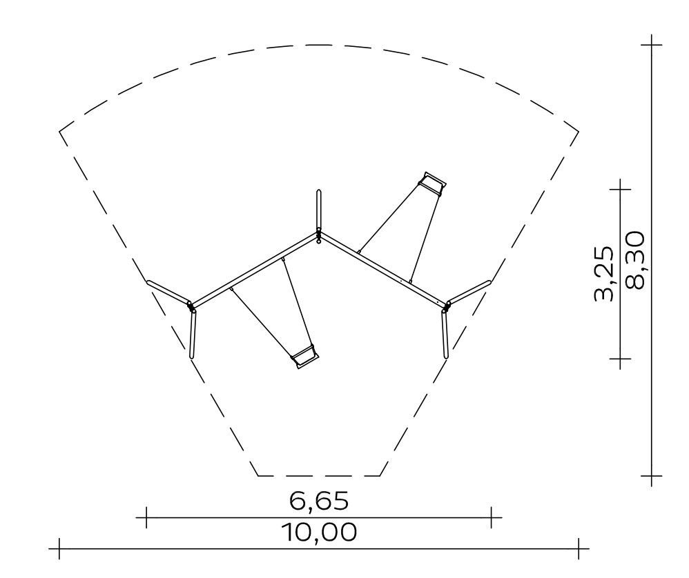 Standardkontaktschaukel (2,50) Edelstahl Ansicht 3