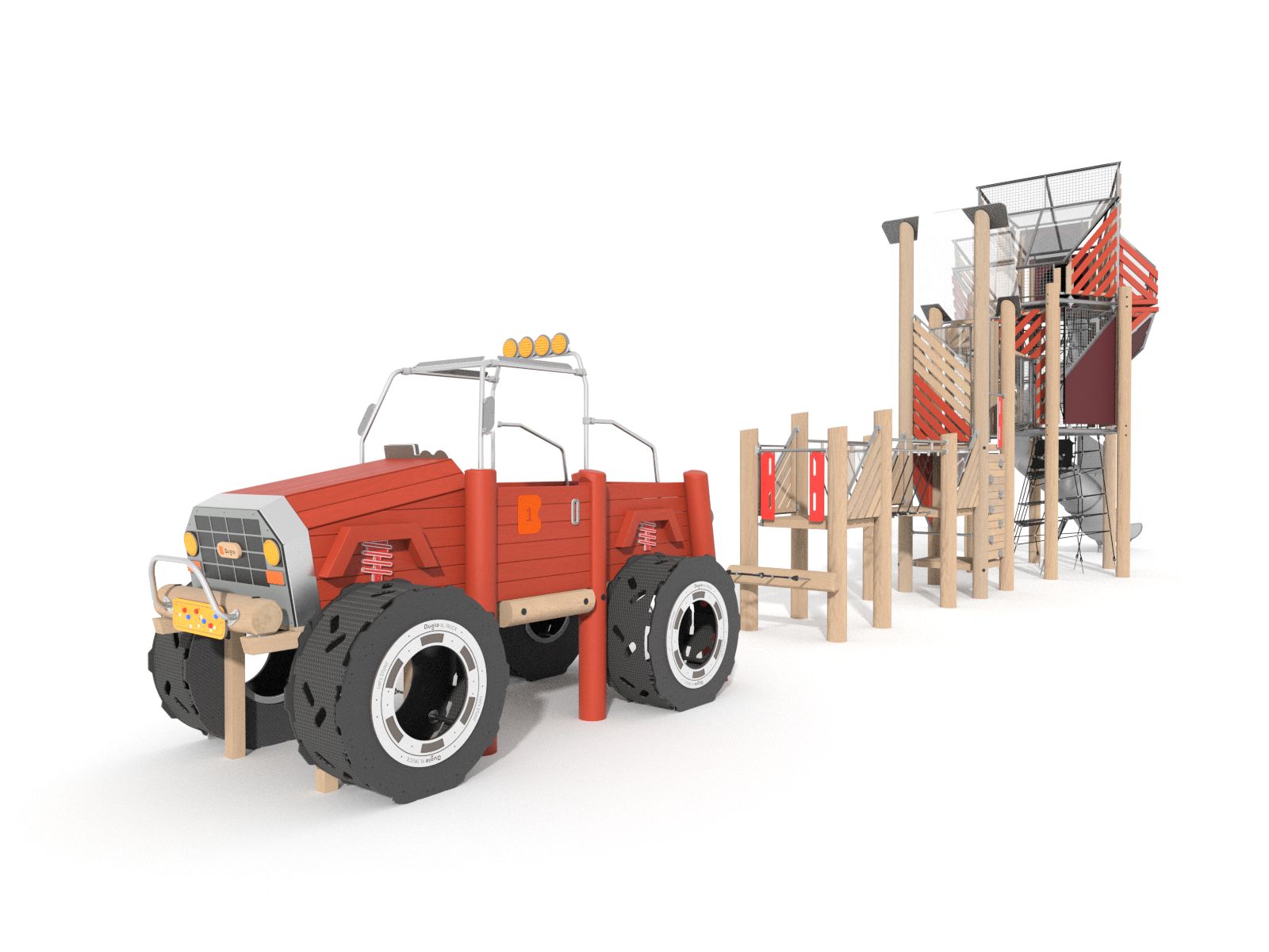 Pick-up Truck Robbie mit Anhänger Ansicht 2