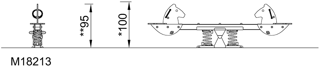 Doppel-Wippe Pferd M182 Ansicht 4