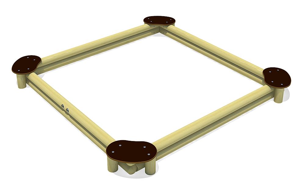 Sandkasten Sandy Quadrat 260 Ansicht 3