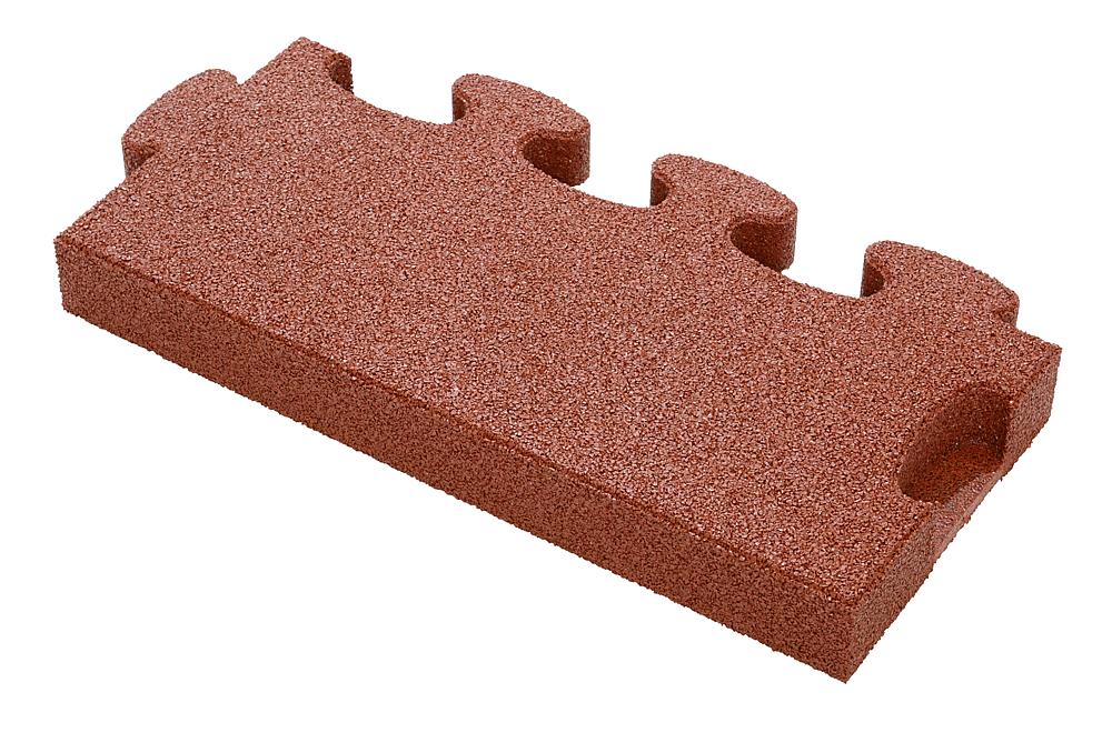 Puzzle Mat 3D Randplatte mit Zwischenelement 60 mm rotbraun Ansicht 4