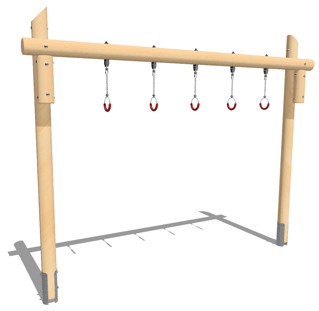 Hangelringe aus Edelkastanie Ansicht 3