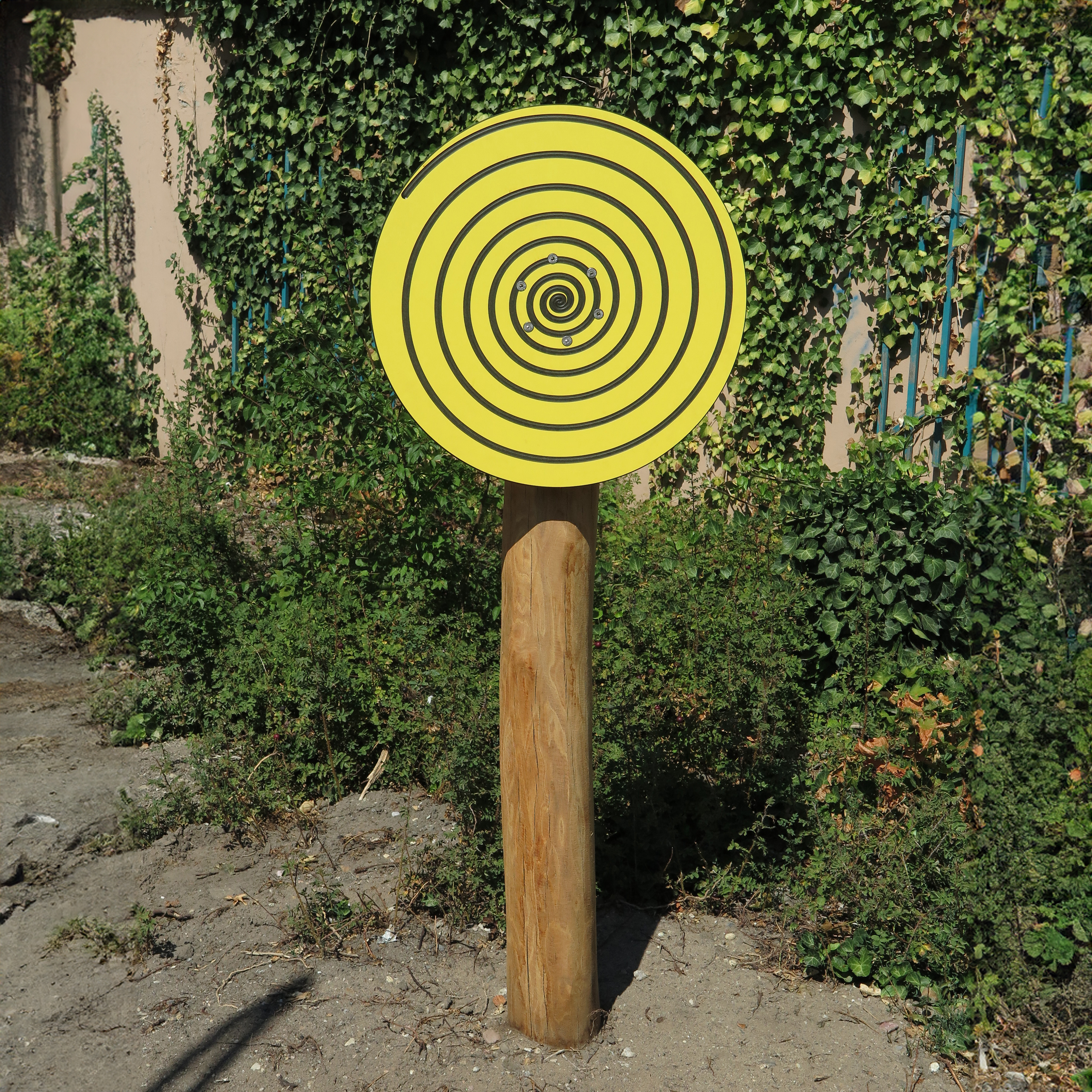 Drehspiel HPL Ø60cm, Spirale, mit 1 Pfosten Ansicht 2