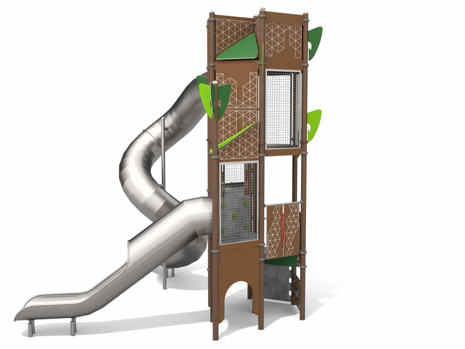 Spielplatzturm mit Rutschen Ansicht 3